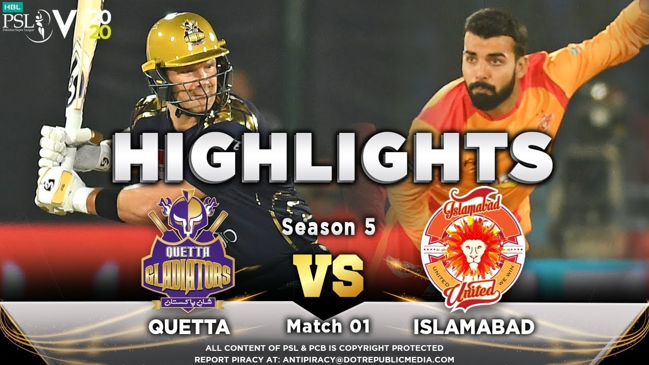 Pakistan Super League Quetta Gladiators Dream11 Fantasy cricket Islamabad United 