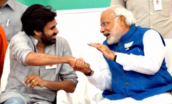 Pawan Kalyan Narendra Modi Akira Nandan JanaSena Party National Democratic Alliance 