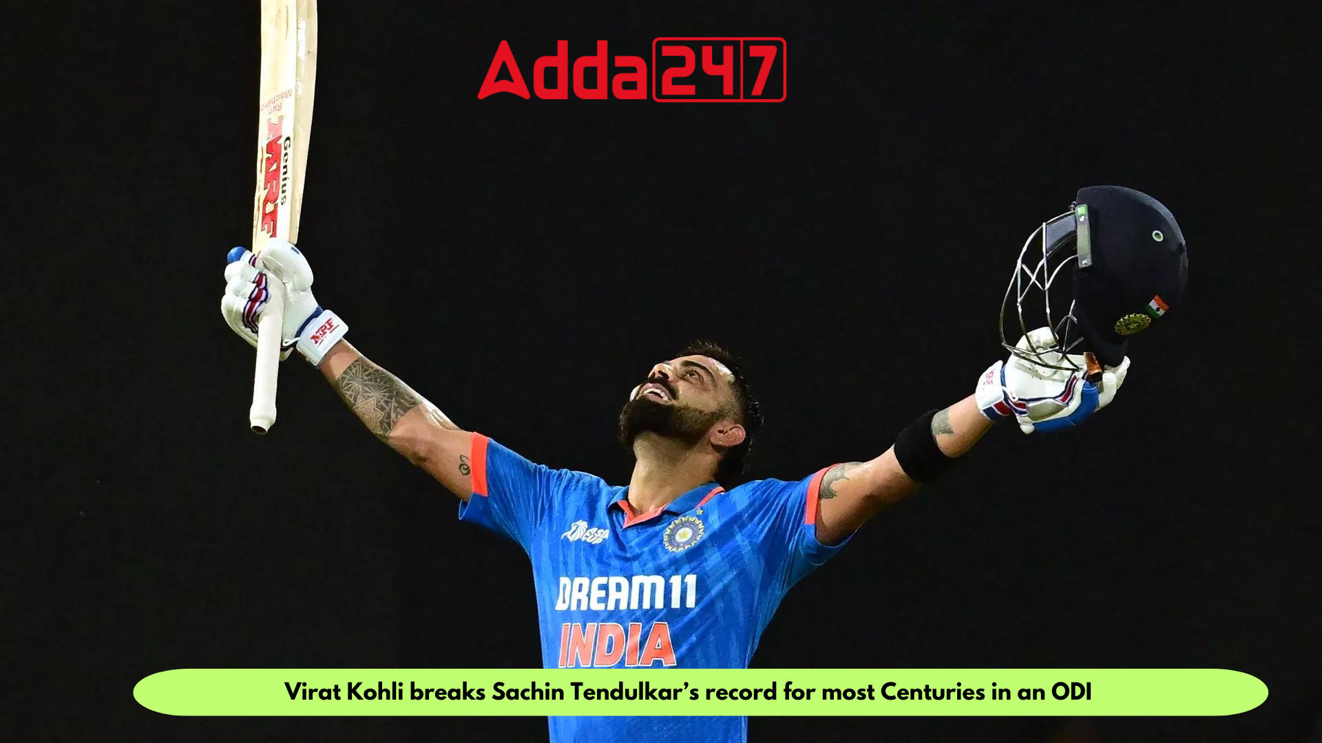 Virat Kohli Sachin Tendulkar India national cricket team Century One Day International ICC Cricket World Cup 