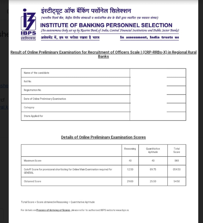 Institute of Banking Personnel Selection IBPS Regional Rural Banks Exam Officers Recruitment 