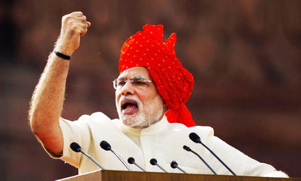 Narendra Modi India Red Fort Jawaharlal Nehru 