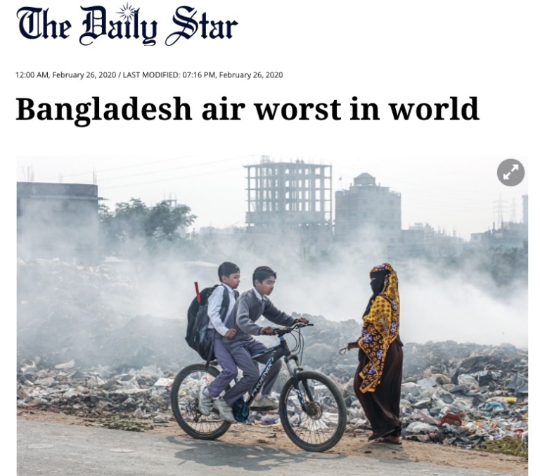 Dhaka Air quality index Atmosphere of Earth Bangladesh Air pollution 