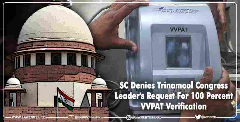 Supreme Court of India Voter-verified paper audit trail 