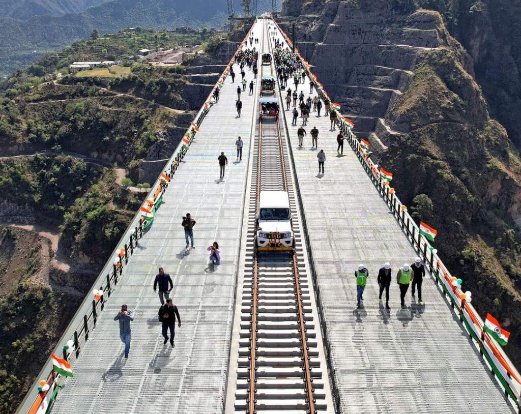 Chenab River Chenab Rail Bridge Indian Railways 