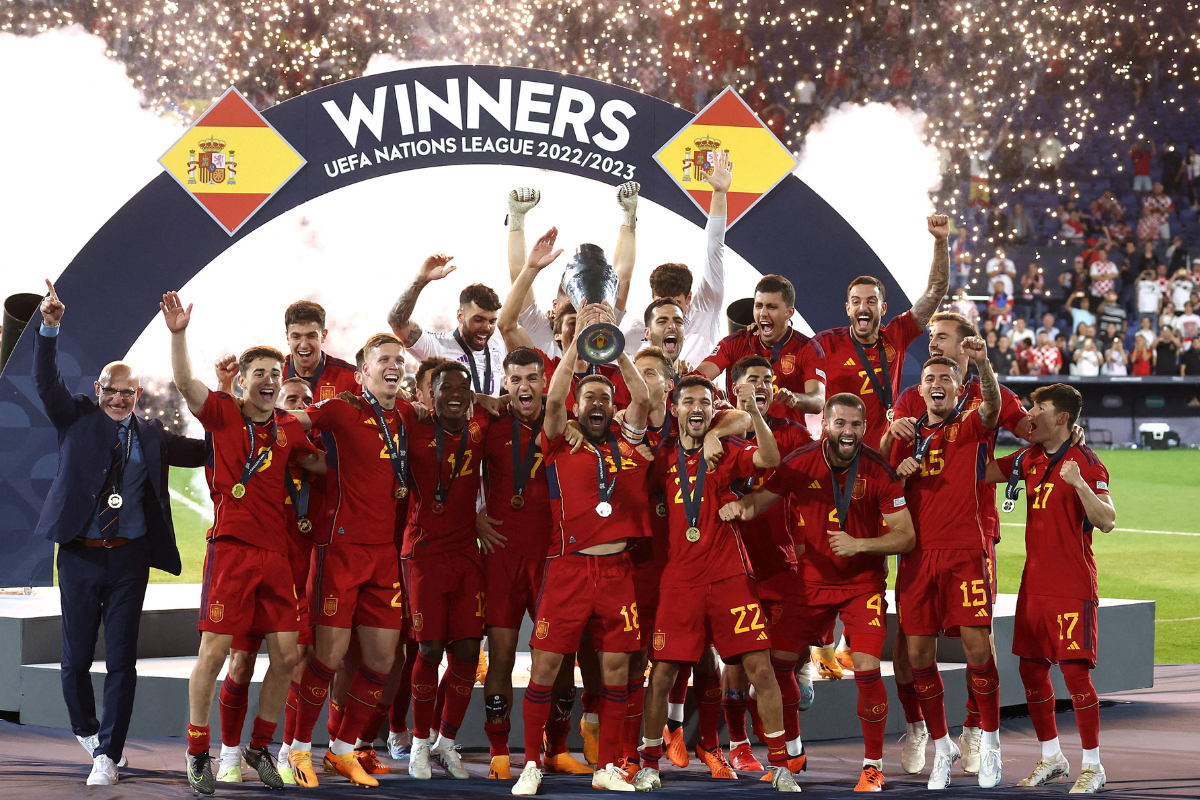 Spain national football team UEFA Nations League Denmark Spain 